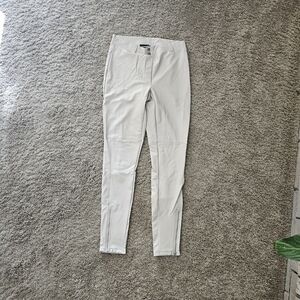 Express Women's Light Cream Faux Leather Leggings Sz S